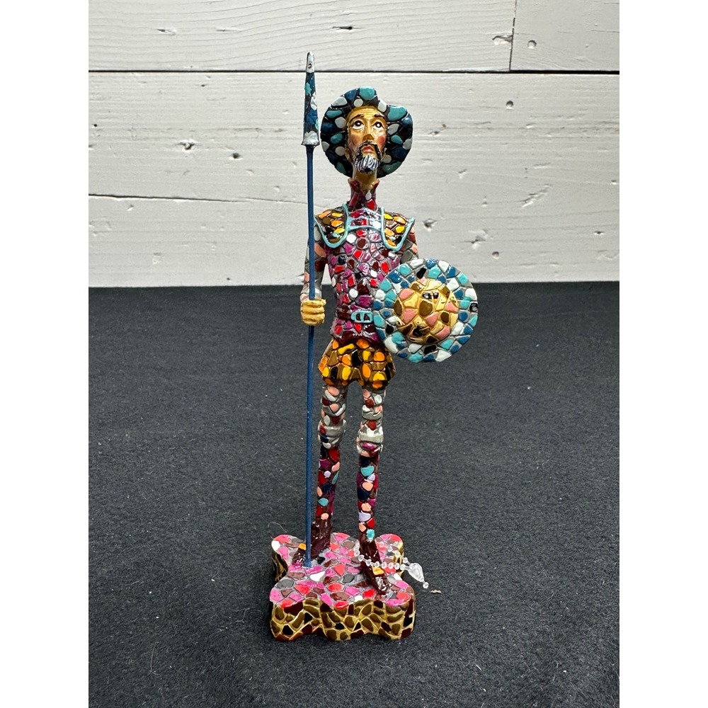 Creaciones Velasco Don Quixote Mosaic Figurine Spain Resin Sculpture 7.75"